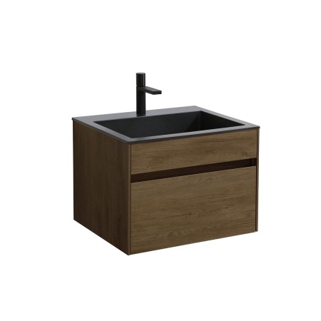 Тумба под раковину Vincea Chiara 600 подвесная, 1 выкатной ящик soft-close, T.Oak