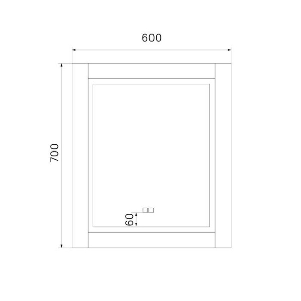 Зеркало с подсветкой IDDIS Oxford 60 ЗЛП111