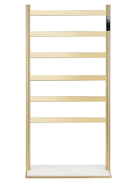 Полотенцесушитель электрический напольный WONZON & WOGHAND, Брашированное золото (WW-A406-BG)