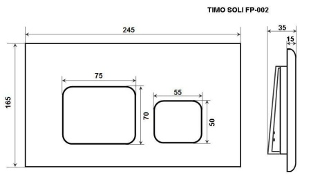 Кнопка смыва TIMO SOLI FP-002