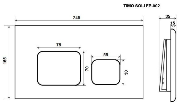 Кнопка смыва TIMO SOLI FP-002