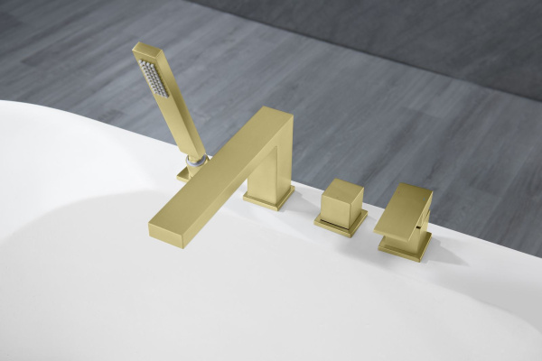 Смеситель на борт ванны TIMO Selene 2130/17Y, матовое золото