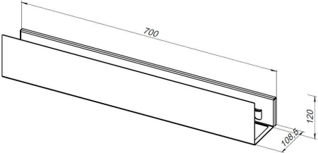 Полка Aquanet Магнум 70x12 белая матовая, с крючками
