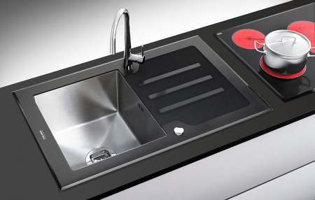 Кухонная мойка TOLERO Ceramic Glass TG-780 Чёрная