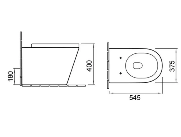 Унитаз напольный, безободковый с сиденьем микролифт  SantiLine SL-5020MB