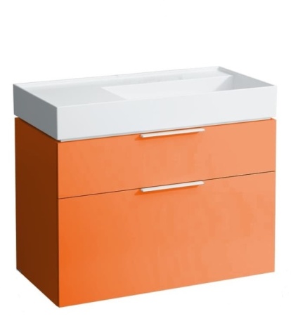 Модуль под раковину Kartell by laufen 89,5х45,5х61,5 см, глянцевый оранжевый, 2 ящика 4.0760.2.033.635.1
