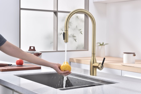 Смеситель для кухни UNIVERSAL, светлое золото, Un213880-LG, Paulmark