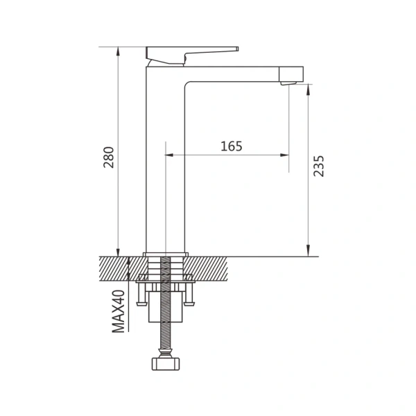 Смеситель для раковины Shevanik S6811, хром