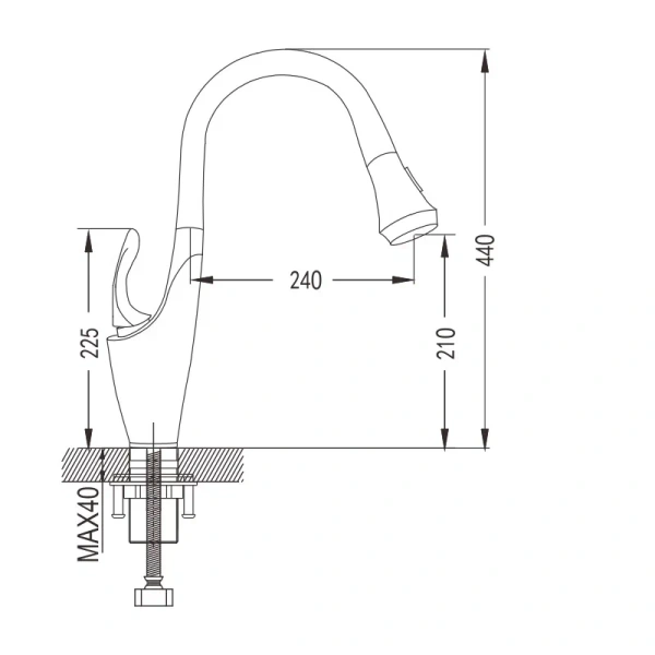 Смеситель для мойки Rose R123F