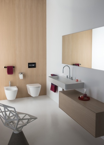Биде Kartell by laufen 37х54,5 см, подвесное, без крышки 8.3033.1.000.302.1
