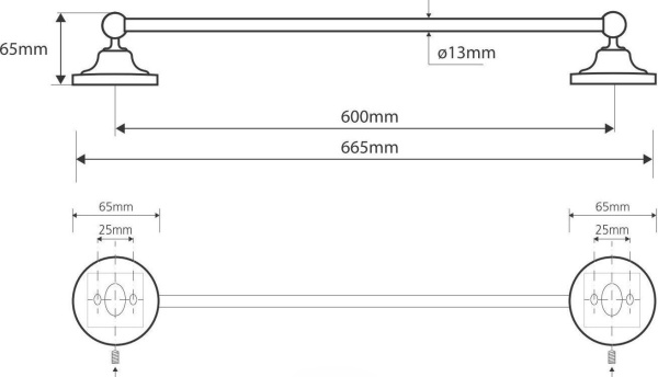 Держатель для полотенец Bemeta Retro 144204048 (67 см)