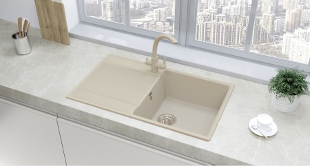 Кухонная мойка Ulgran Quartz Prima 850-02, лен