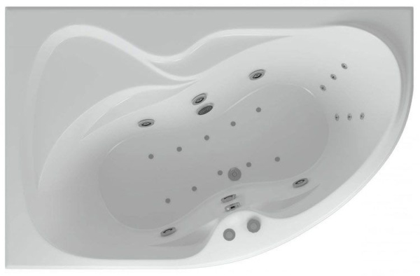 Акриловая ванна Aquatek Вега 170x105 VEG170-0000066 левая, вклеенный каркас