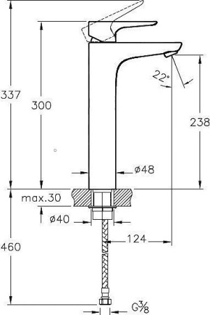 Смеситель для раковины VitrA X-Line A42322EXP
