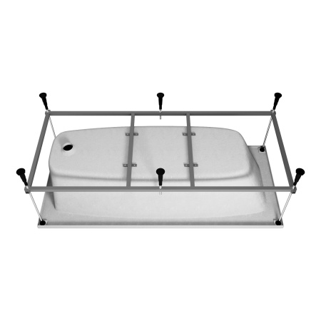 Ванна акриловая Vincea VBT-2S180-FR с каркасом 1800*800*430, пристенная, цвет белый