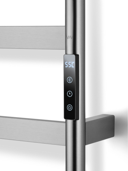 Полотенцесушитель электрический WONZON & WOGHAND, Брашированный никель (WW-A204-BR)