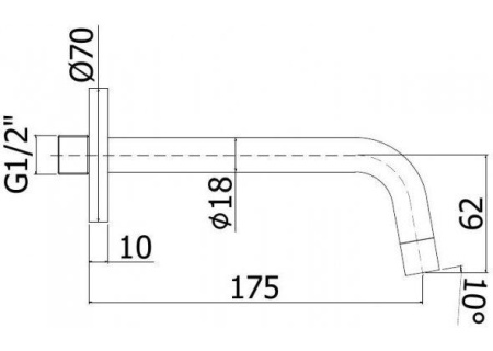 Излив Paffoni LIGHT ZBOC045CR