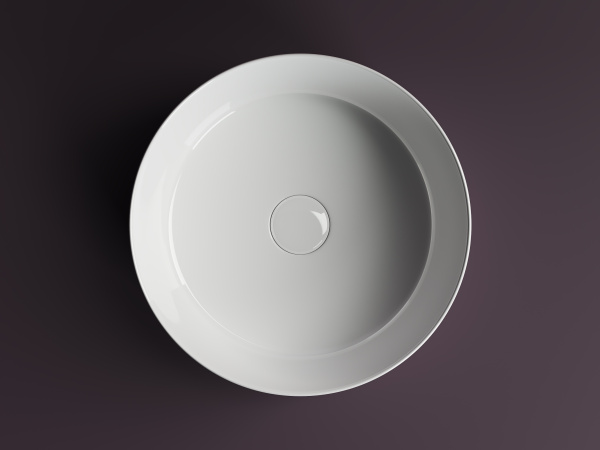 Умывальник Ceramicanova чаша накладная круглая (цвет Белый Матовый) Element 390x390x120мм