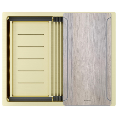 Мойка нерж. сталь NEXT-MULTI SINK 54 UNI, PM785445-LG, светлое золото, 540х450мм, Paulmark