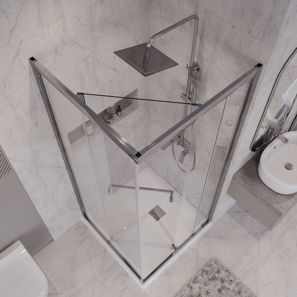 Душевое ограждение  Niagara Nova  NG-6635-34 (100*100*195) квадрат, двери раздвижные