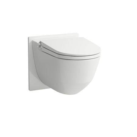 Подвесной электронный унитаз Cleanet Riva 39,5х60 см, c покрытием lcc, безободковый, функция биде, с сиденьем 8.2069.1.400.000.1
