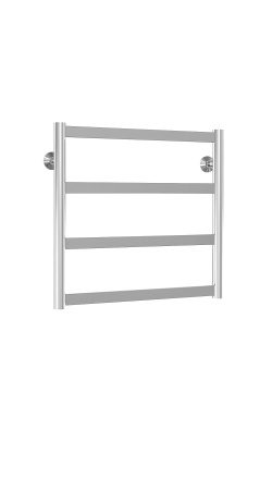 Полотенцесушитель водяной Stinox Maxima 500x500, нижнее подключение, хром, 1" НР (наружная резьба), 4 перекладины