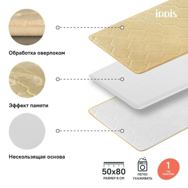 Коврик для ванной комнаты IDDIS Basic B21P580i12