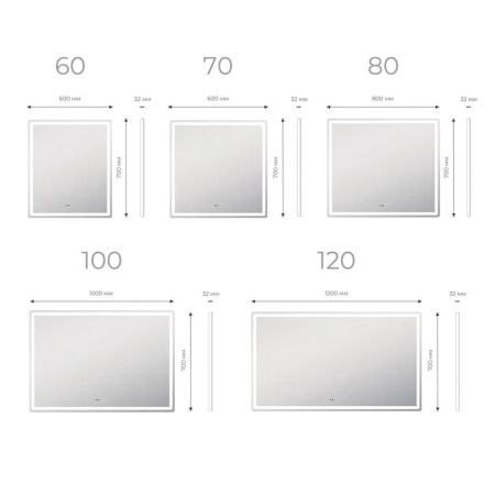 Зеркало VIGO Geometry Comfort 1000