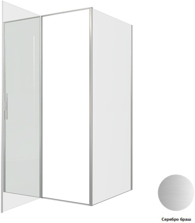 Душевой уголок Allen Brau Priority 120x100 3.31032.BA + 3.31047.BA серебро браш