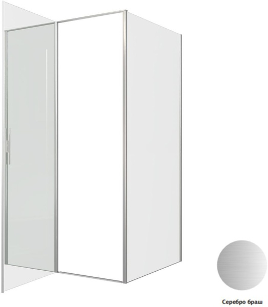 Душевой уголок Allen Brau Priority 120x100 3.31032.BA + 3.31047.BA серебро браш