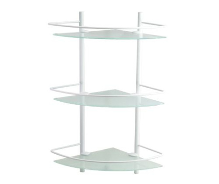 Полка стеклянная тройная WasserKRAFT Kammel WHITE K-3133W