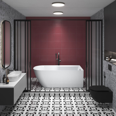 Акриловая ванна в наборе 3 в 1: отдельностоящая ванна (правый разворот), ножки, экран Wellsee Camellia 2.0 236202000