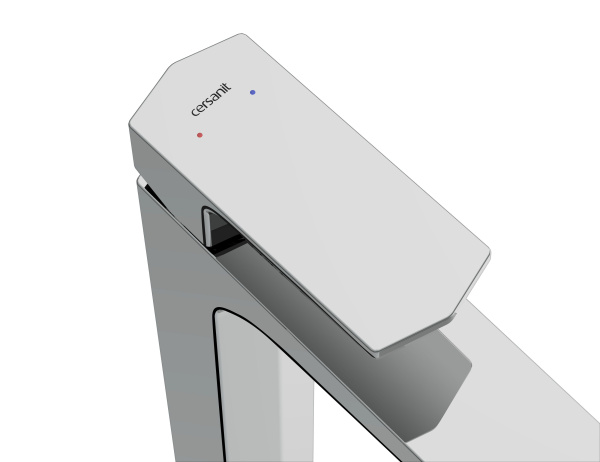 Смеситель для раковины Cersanit WISLA высокий однорычажный клик клак, 63059