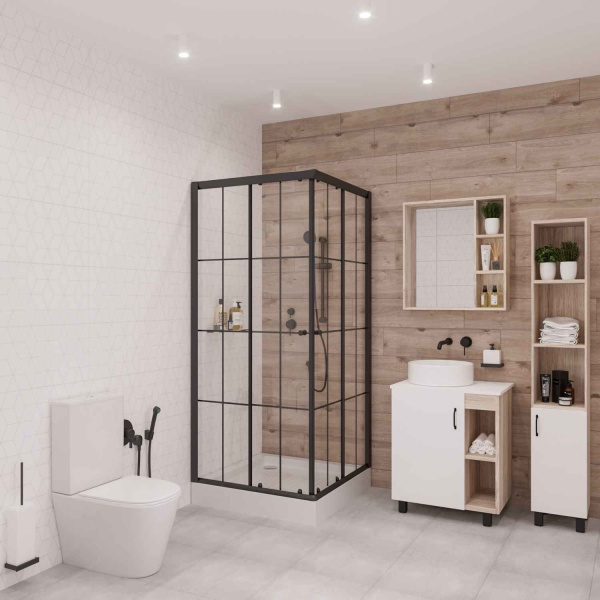 Душевой уголок Niagara Nova NG-0100-14 100х100х195, низкий поддон 14 см, стекло прозрачное