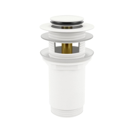 Донный клапан для раковины с переливом Wellsee Drainage System 182133000, латунь, матовый белый