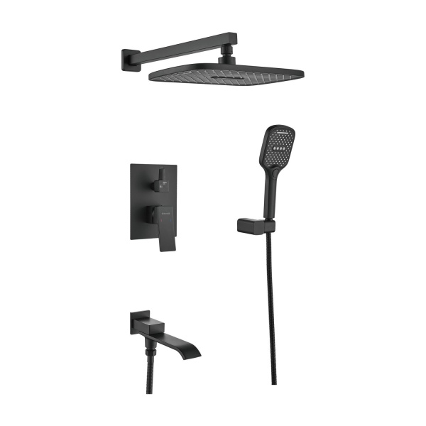 Душевая система встраиваемая Shevanik S4035H, черный