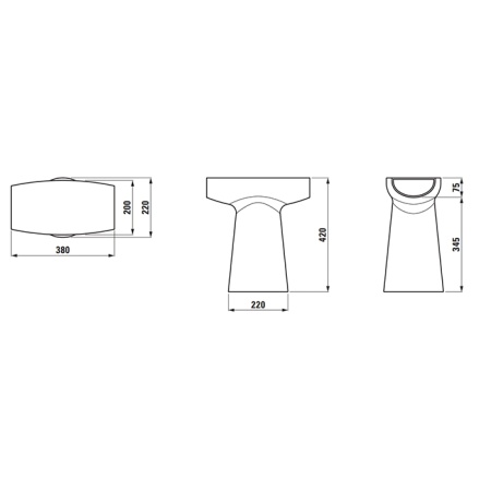 Laufen Home collection Керамическая скульптура 38х20х42см., напольная, BABOON, цвет: белый глянцевый 8.7026.1.000.000.1