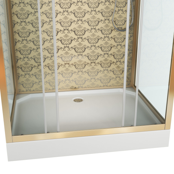 Душевая кабина Niagara Luxe NG-7772QG 120x90х210, низкий поддон, стенки золото