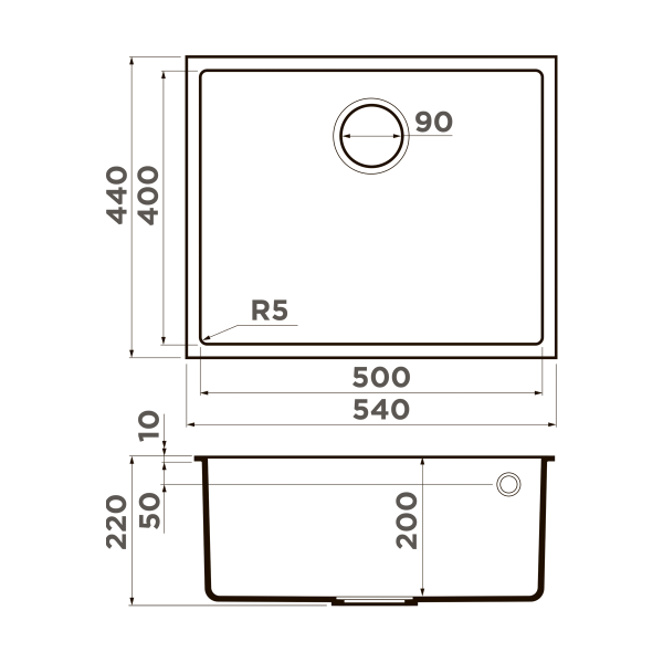 Кухонная мойка Omoikiri Bosen 54-U-WH Tetogranit/белый