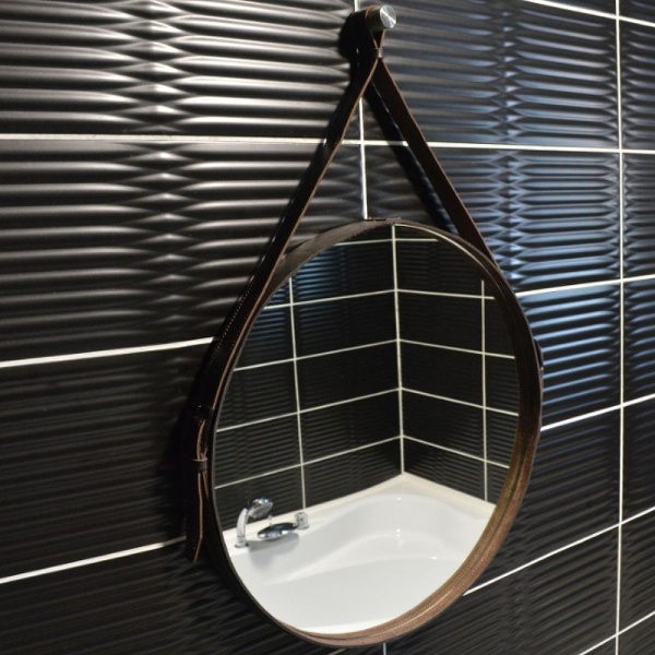 Зеркало Silver Mirrors Kapitan d510 ФР-00001313 коричневая кожа