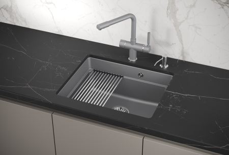 Мойка для кухни Granula Kitchen Space 5501U алюминиум, 55х45 см, прямоугольная