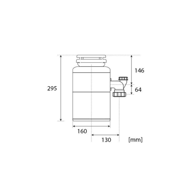 Измельчитель пищевых отходов STATUS PREMIUM 100, бытовой, 09810401