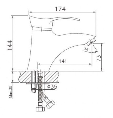 Смеситель для раковины Haiba HB1001
