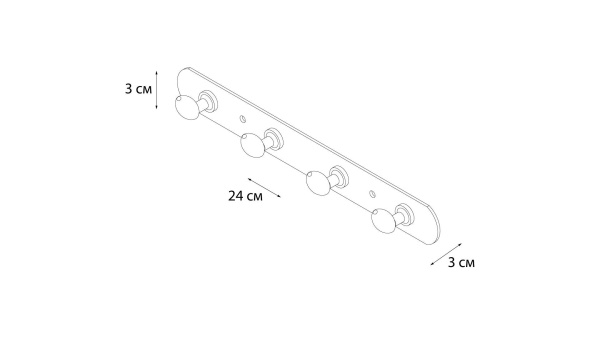Планка 4 крючка Fixsen FX-1414