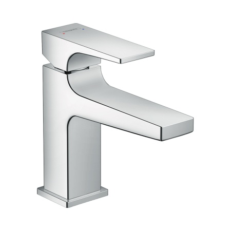 Hansgrohe Metropol Смеситель для раковины 100 однорычажный для маленькой раковины с рычаговой рукояткой со сливным клапаном Push-Open черный матовый 32500670