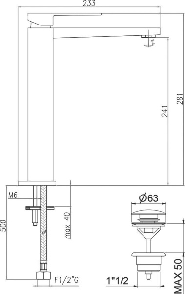 Смеситель для раковины Webert Pegaso PE830402010, золото