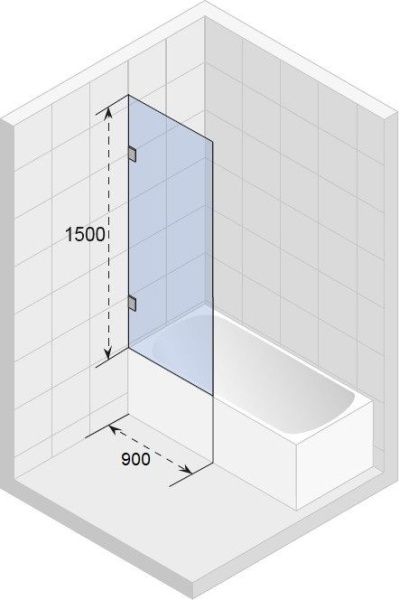 Шторка для ванны Riho VZ Scandic NXT X409 90 GX00523C0