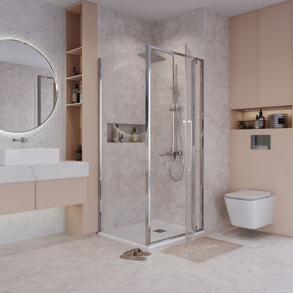 Душевое ограждение Niagara Nova NG-66-9A-A100-34 (90*100*195) прямоугольник, двери распашные