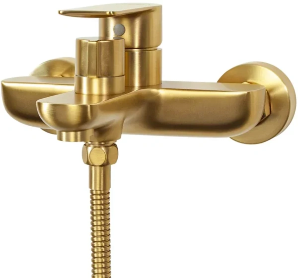 Смеситель для ванны с ручным душем Hansberge H4099 Золото матовый