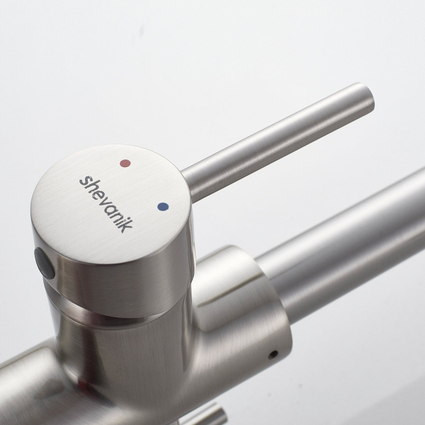 Смеситель для кухни с подключением фильтра Shevanik S228L, сатин